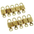 Louis Vuitton padlock 10set Padlock Gold Tone LV Auth jk2313