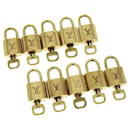 Louis Vuitton padlock 10set Padlock Gold Tone LV Auth 30474
