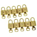 Louis Vuitton padlock 10set Padlock Gold Tone LV Auth 30272