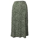 Reformation Petites Zoe Skirt in Olive Green Viscose