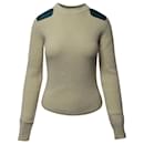 Isabel Marant Sweater Contrast Patch em Lã Creme Laine