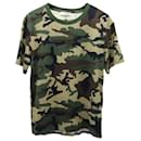Sandro Slim Fit Camouflage Print T-shirt in Green Cotton