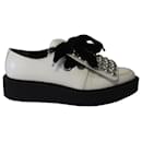 Marc By Marc Jacobs Studded Creeper Shoes in Ivory Leather