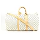 Damier Azur Keepall Bandouliere 55 Duffle with Strap - Louis Vuitton