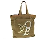 LOUIS VUITTON Thats love Tote Bag Canvas Khaki M95467 LV Auth 30265 - Louis Vuitton