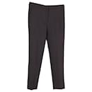 Sandro Paris Classic Taillierte Hose aus schwarzem Polyester