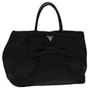 PRADA Nylon Hand Bag Black Auth 30324 - Prada