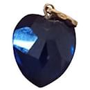 Sapphire and solid gold pendant - Vintage