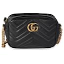 Gucci Black Matelasse Leather Mini Gg Marmont Shoulder Bag