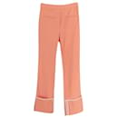Ellery Bembe Turn Up Cuff Pants in Peach Polyester