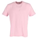 Thom Browne Classic Four-Bar T-Shirt in Light Pink Cotton