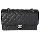 Chanel Black Quilted Caviar Medium Classic Double Flap Bag 
