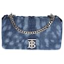 Burberry Blue Quilted Denim Small Lola Bag