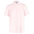 Thom Browne Short Sleeve Shirt in Pink Cotton