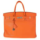 Hermes Orange Togo Birkin 40 PHW - Hermès