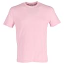 Thom Browne Classic Four-Bar T-Shirt in Light Pink Cotton