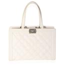 Chanel Cream Large Boy Shopping Tote