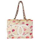 Chanel Vintage Multicolor Coated Canvas Coco Lips And Kisses Tote 
