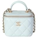 Chanel Light Blue Quilted Lambskin Mini Vanity 