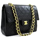 Chanel 2.55 lined Flap Square Chain Shoulder Bag Black Lambskin