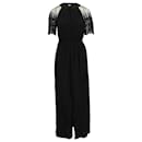 Alice by Temperley London Lace Sleeve Maxi Dress in Black Cotton 