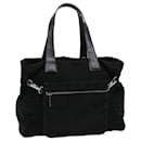 CHANEL Travel Line Tote Bag Canvas Black CC Auth 30344 - Chanel