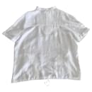 Short-sleeved white linen shirt or sweatshirt T - Adolfo Dominguez