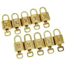 Louis Vuitton padlock 10Set Gold Tone LV Auth 30718