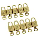 Louis Vuitton padlock 10Set Gold Tone LV Auth 30611