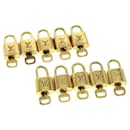 Louis Vuitton padlock 10Set Gold Tone LV Auth 30658