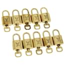 Louis Vuitton padlock 10Set Gold Tone LV Auth 30655