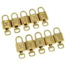 Louis Vuitton padlock 10Set Gold Tone LV Auth 30719