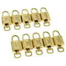 Louis Vuitton padlock 10set Padlock Gold Tone LV Auth 30835