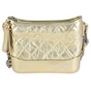 Chanel Gold Quilted Calfskin Small Gabrielle Hobo 