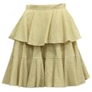 Alexander McQueen Ruffled Lace Tiered Skirt in Cream Cotton - Alexander Mcqueen