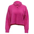 Jacquemus Le Polo Neve strukturierter Pullover aus rosafarbenem Polyamid