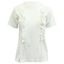 Comme Des Garcons Rüschen-T-Shirt aus weißer Baumwolle