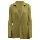 Altuzarra Heather Single-Button Jacket in Olive Green Cotton