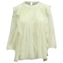 Chloé Lace Detail Blouse in Ivory Silk