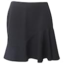 Alexander McQueen Ruffled Mini Skirt in Black Wool  - Alexander Mcqueen