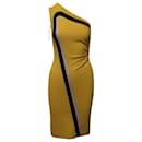 Escada One-Shoulder-Bodycon-Kleid aus gelber Viskose