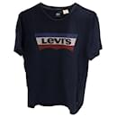 Levi's Graphic Short Sleeve T-shirt in Navy Blue Cotton Jersey