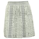 Alaia Knit Skirt with Vertical Frills in White Viscose - Alaïa