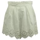 Pantalones cortos festoneados en lino blanco Bellitude de Zimmermann