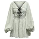 Caroline Constas Olympia Printed Mini Dress in White Cotton - Autre Marque