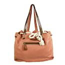 Juicy Couture Shiny Pink Canvas Rope Große Umhängetasche Summer Beach Tote