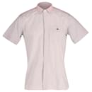 Vivienne Westwood Classic Short Sleeve Button Front Shirt in Pink and Grey Cotton 