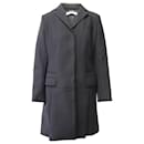 Prada Tailored Long Coat in Black Wool