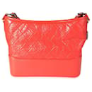 Chanel Orange Quilted Aged Calfskin Large Gabrielle Hobo 