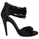 Bottega Veneta Strappy High Heel Sandals in Black Leather